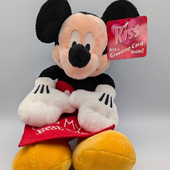 Disney Store Exclusive 14" Kiss Mickey Plush "To My Best Friend" - Picture 1 of 7